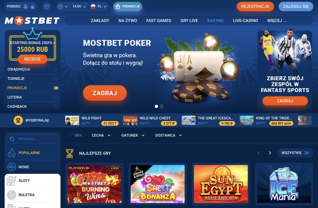 Oficjalna strona kasyna Mostbet